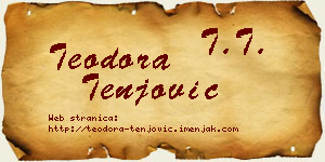 Teodora Tenjović vizit kartica